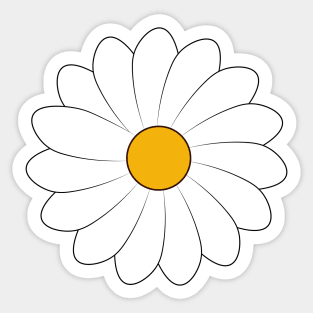 white flower Sticker